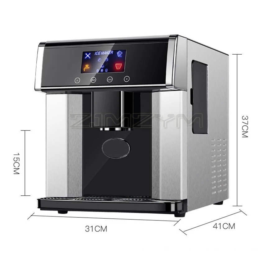 Dispensador de água gelo que faz a máquina automática do agregado familiar máquina de fazer gelo para o leite loja chá manual/entrada de água automática 110v/220v