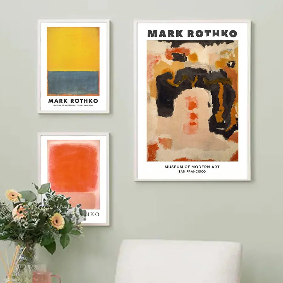 Mark Rothko Color Surrealism Abstract Wall Art Canvas Painting Nordic Poster And Print Pictures For Living Room Home Decor