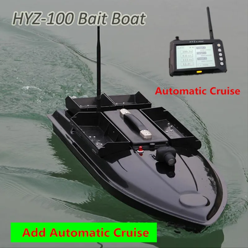 Professional Fishing boat HYZ-100 GPS Fish Finder Automatic cruise 7KG Loading 4pcs hopper Remote Control Sea Fishing Bait Boat