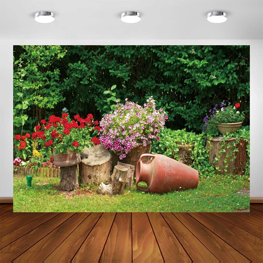 Yeele-خلفية زخرفية للتصوير الفوتوغرافي ، خلفية زخرفية لصورة الربيع ، جذع شجرة ، زهور ، أوراق خضراء لاستوديو الصور