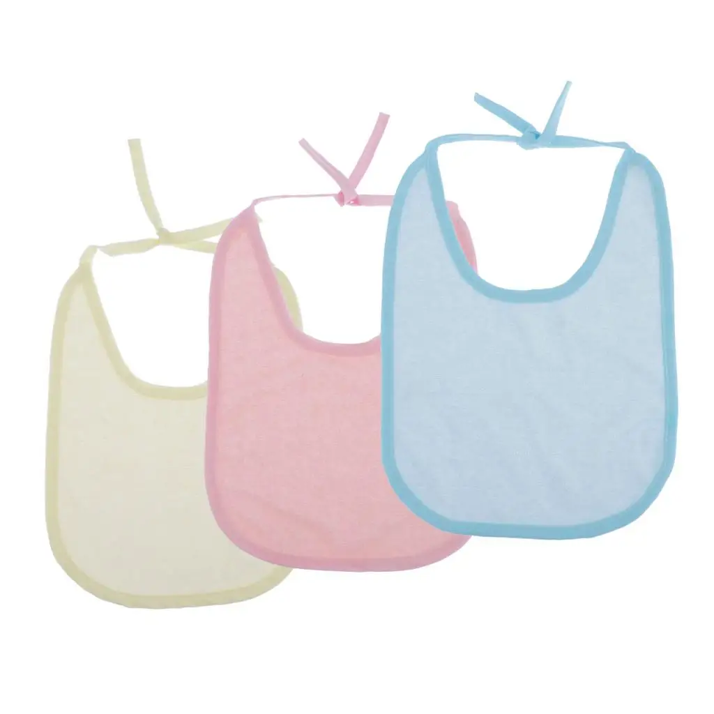 29 x 22 cm Pack of 5 Pcs Baby Adult Mealtime Bib Clothes Protector Washable Waterproof