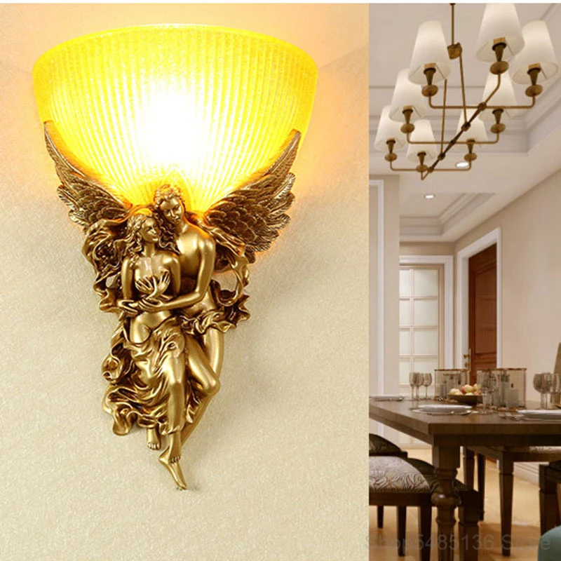 Angel Wall Lamp Nordic Indoor Lighting Wall Lights for Home Decor Romantic Led Wall Light Living Room Corridor Bar Mirror Light