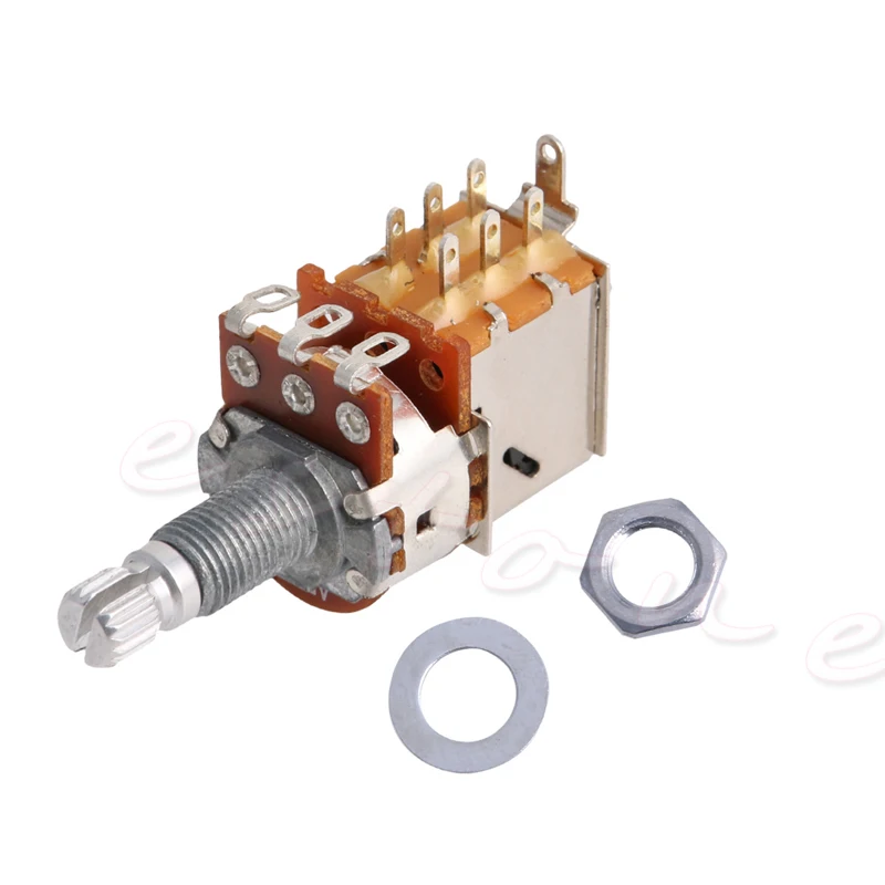 

A500K потенциометр Push Pull переключатель Splined DPDT горшок Shaft18mm электрическая гитара тон части громкости