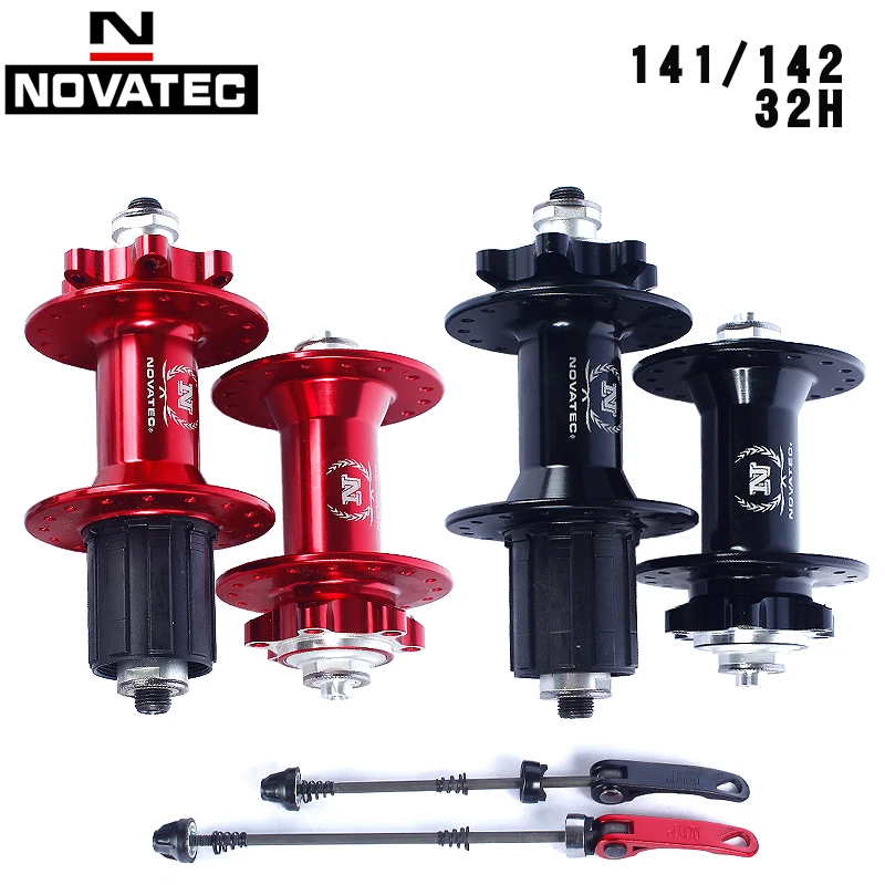 Novatec MTB Bicycle Hub 141/142 32Hole 100*135mm 7/8/9/10Speed Disc Brake quick release Bicycle Wheel Set Freehub Part