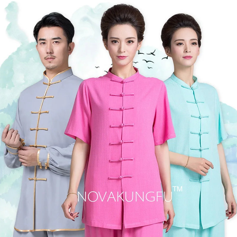 Cotton and Linen Tai Chi Clothing for Men and Women, Chinese Style, Kung Fu, Martial Arts Costumes, Spring and Autumn