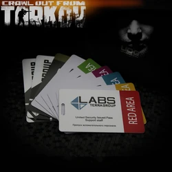 Escape from Takov TerraGroup Surrounding Labs Game Collection Key Card Props Model Bus Access Control Pendant Collect Stickers