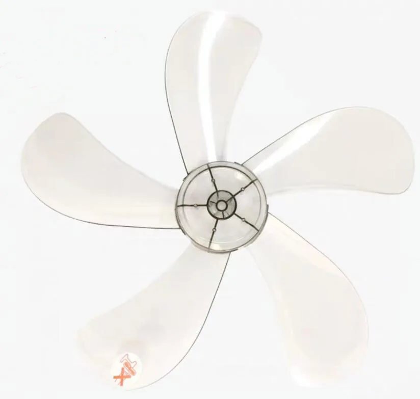 Electric Fan Parts 16 inches 5-blade grey color transparent fan blade 0.8cm central hole