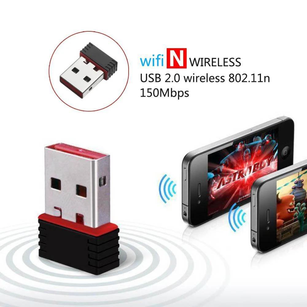 محول بطاقة شبكة WIFI ، دونجل USB لاسلكي 150 ميجابت في الثانية ، 2.4 جيجاهرتز للكمبيوتر الشخصي ، STB ، التلفزيون