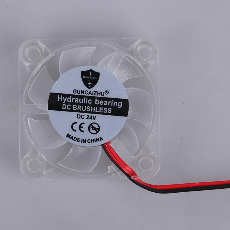 1Pc 4010 40X40X10Mm DC 5V 12V 24V 0.05A Quạt Làm Mát Trong Suốt đèn LED Iight Phát Thủy Lực Chịu Lực 2pin