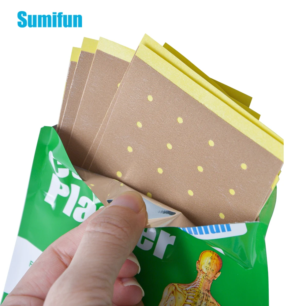 8pcs Sumifun Capsicum Plaster Muscle Strain Sprain Pain Relief Pacth Backache Wrist Arthritis Shoulder Joints Bruise Stickers