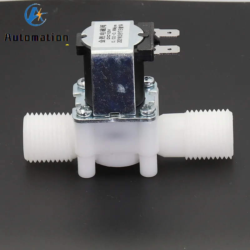 1/2 "วาล์ว Solenoid พลาสติก12V 24V 220V,วาล์วน้ำ NO/NC Inlet วาล์วน้ำ/ท่อระบายน้ำวาล์วน้ำ