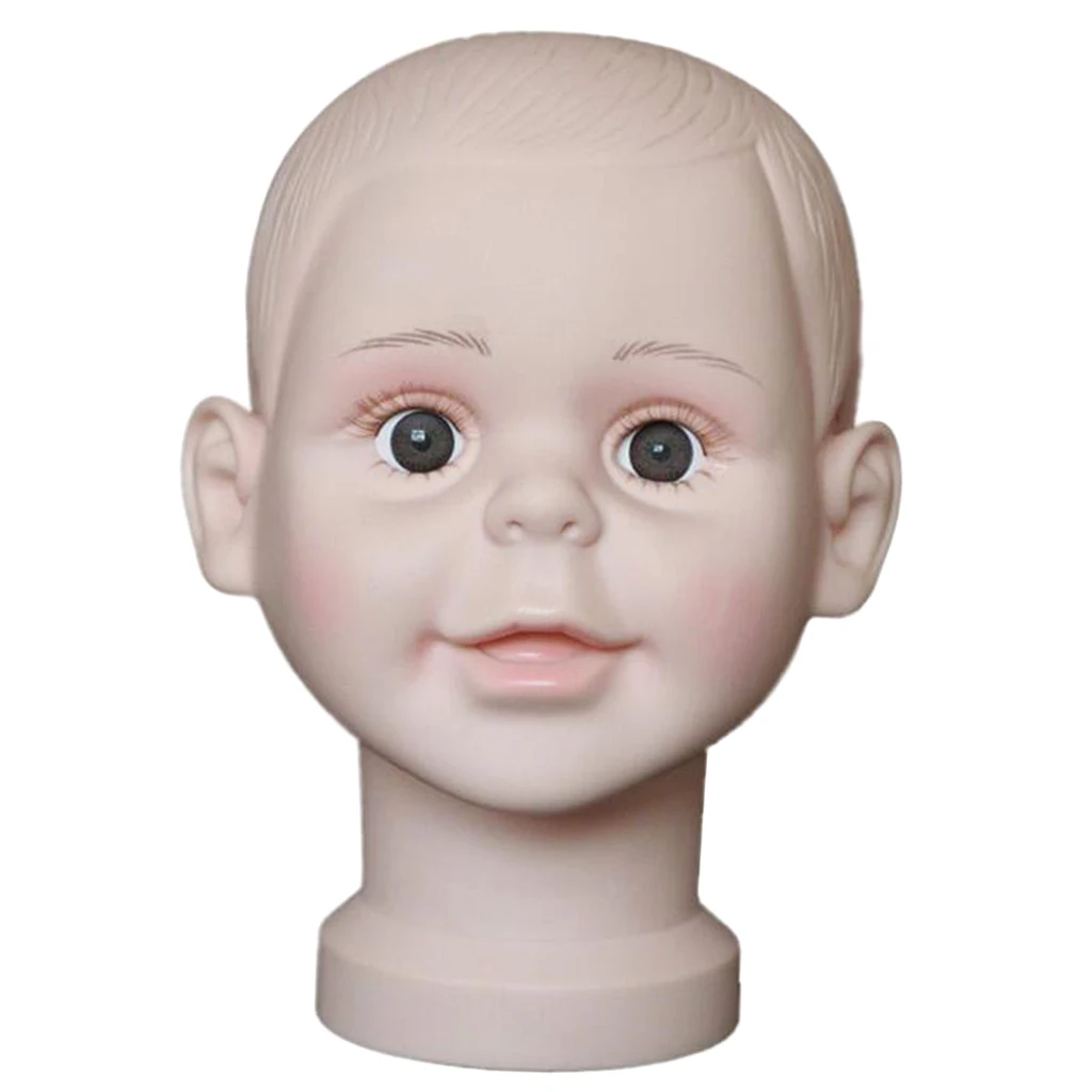 PVC Children Mannequin Manikin Head Model For Wig Hat Show Stand Display