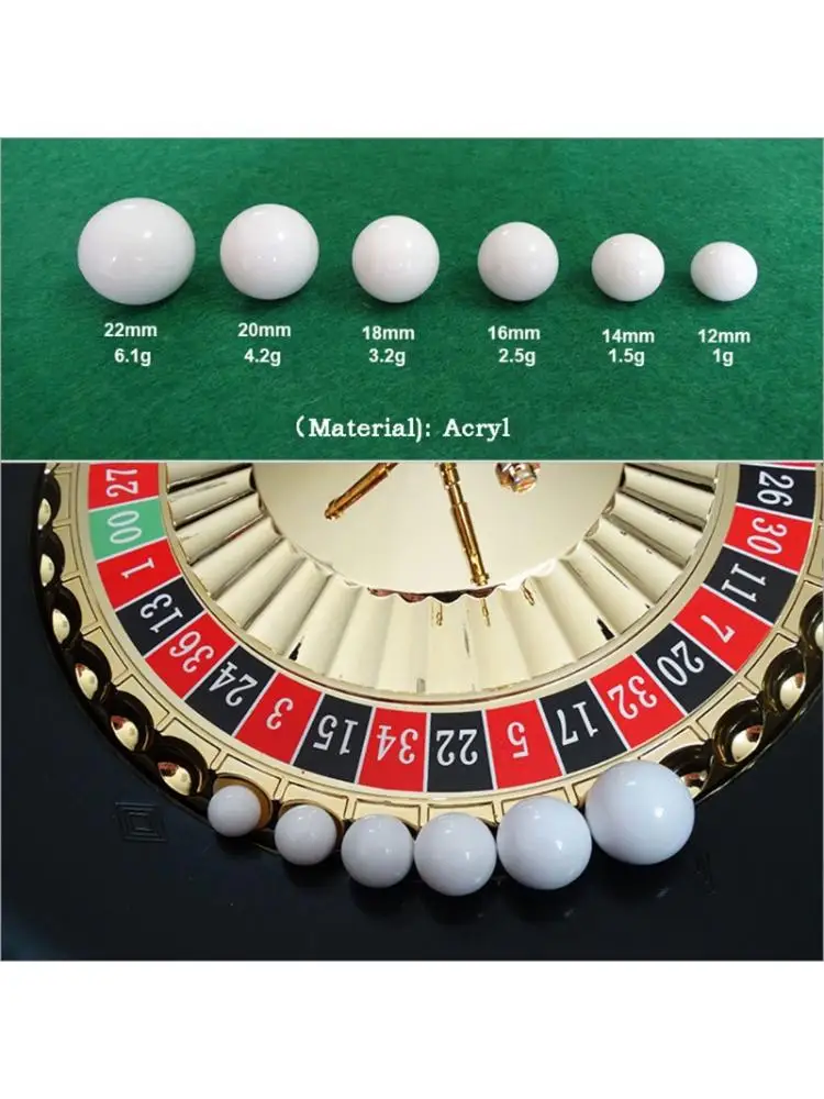 5pcs Roulette Russa Sfera Casino Roulette Gioco di Ricambio Sfera Sfera in Acrilico XXUF