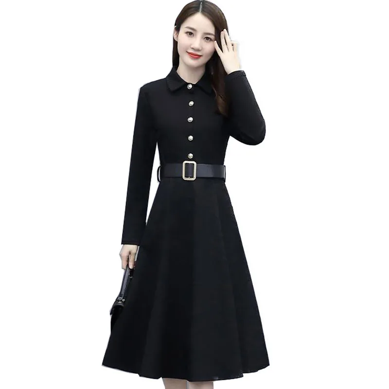 Women's Dress 2022 New Female Autumn Winter Dress Ladies Fashion Dresses For Women Woman Dress Femme And Velvet Dress