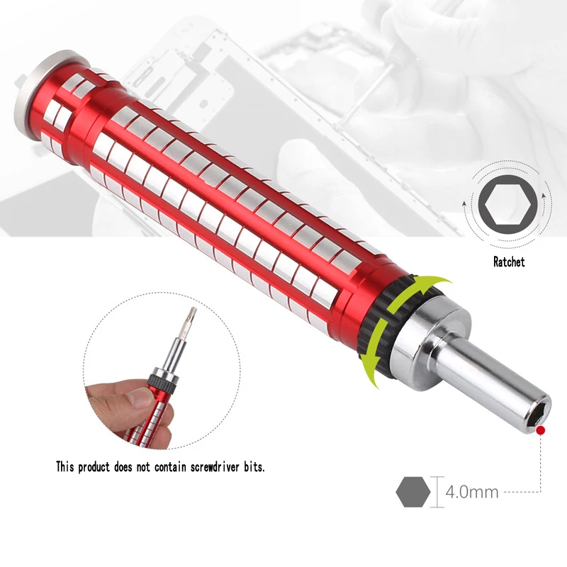 Imagem -03 - Mini Precision Chave de Fenda Bit Holder Aço de Liga de Zinco Chave de Fenda Magnética Parafuso de Catraca Punho mm