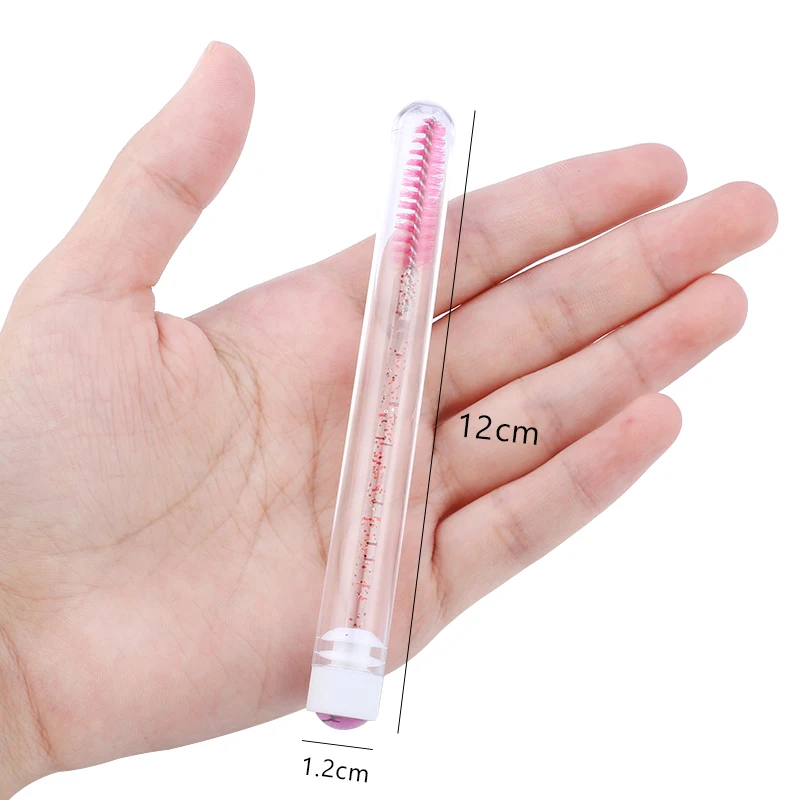 100Pcs Wimpern Pinsel Rohre Wiederverwendbare Lash Mascara Wands In Rohre Augenbraue Applicatos Staub-proof Lagerung Wimpern Verlängerung liefert – Detail 7
