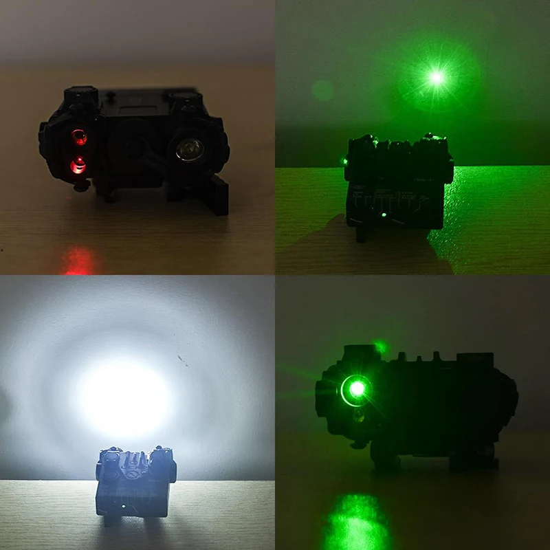 DBAL-A2 Dual Beam Aiming Laser IR & Green Laser LED White Light Illuminator Full Metal with Remote Battery Box Switch gs15-0138