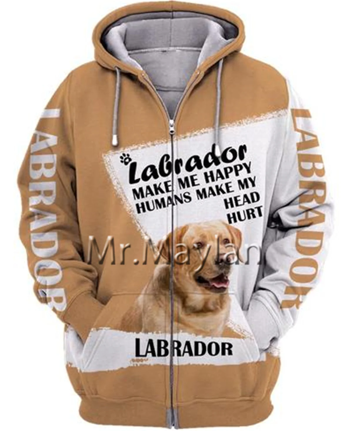 Unisex 3D Graphic Hoodies Sweatshirts Animals Dog Labrador Retriever Hoodie Men/Women Casual Streetwear Sweatshirt Pullover A899