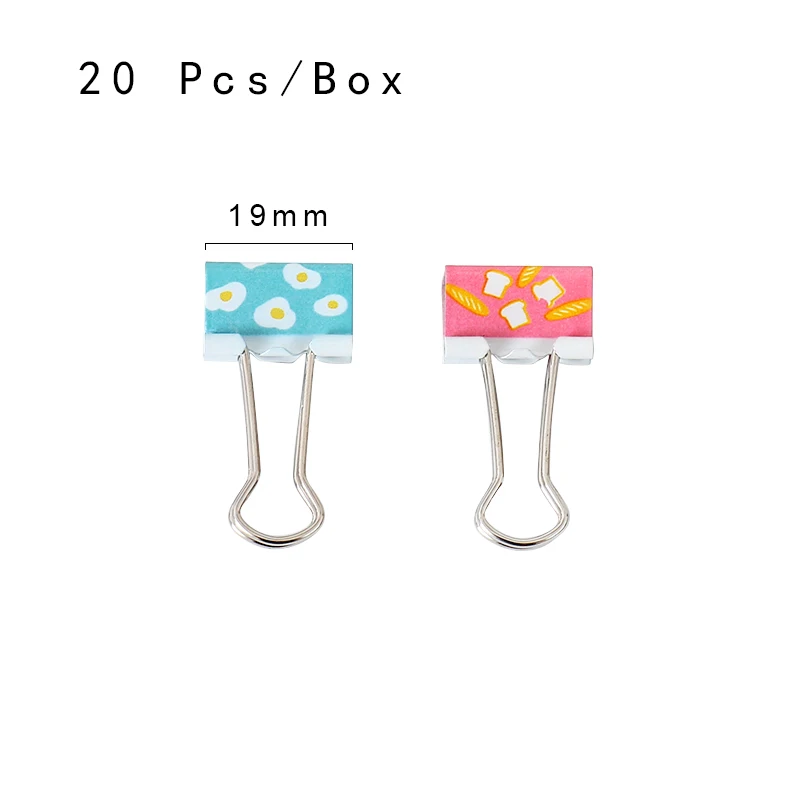 Trombone, accessoires de bureau, TUTU 20 pièces/boîte 19mm, mignon Kawaii support métallique, trombone H0186