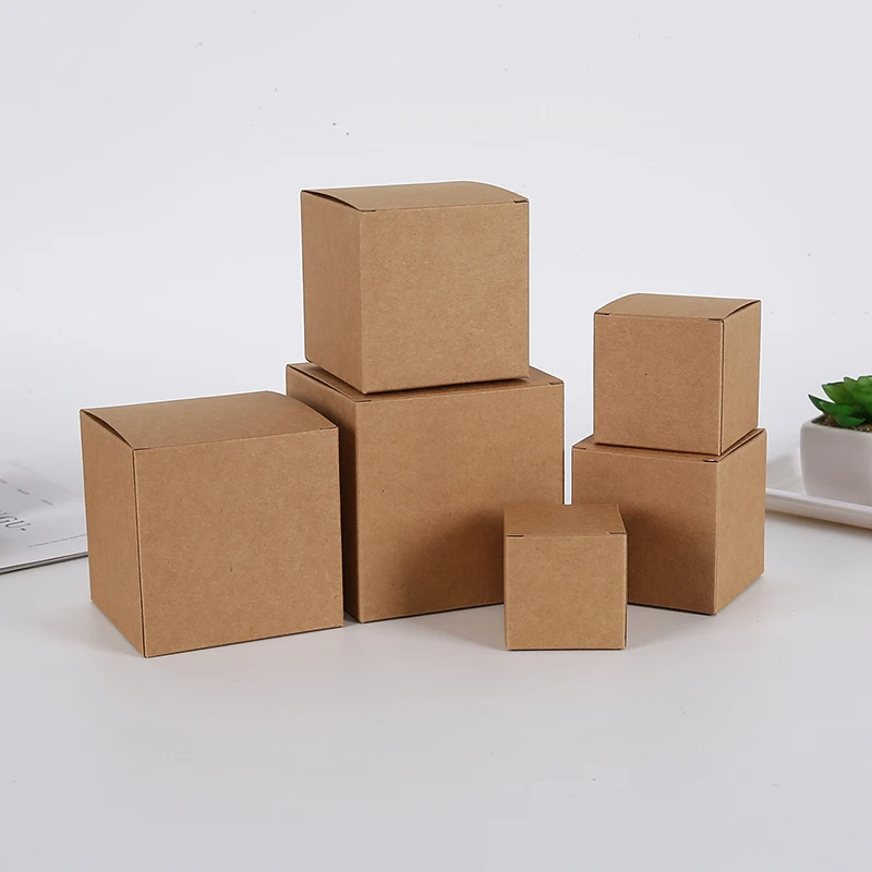 5Pcs/Lot 40 sizes Small Paper Box gift Box Packaging Party Favor Box Brown Kraft Cardboard Box Carton