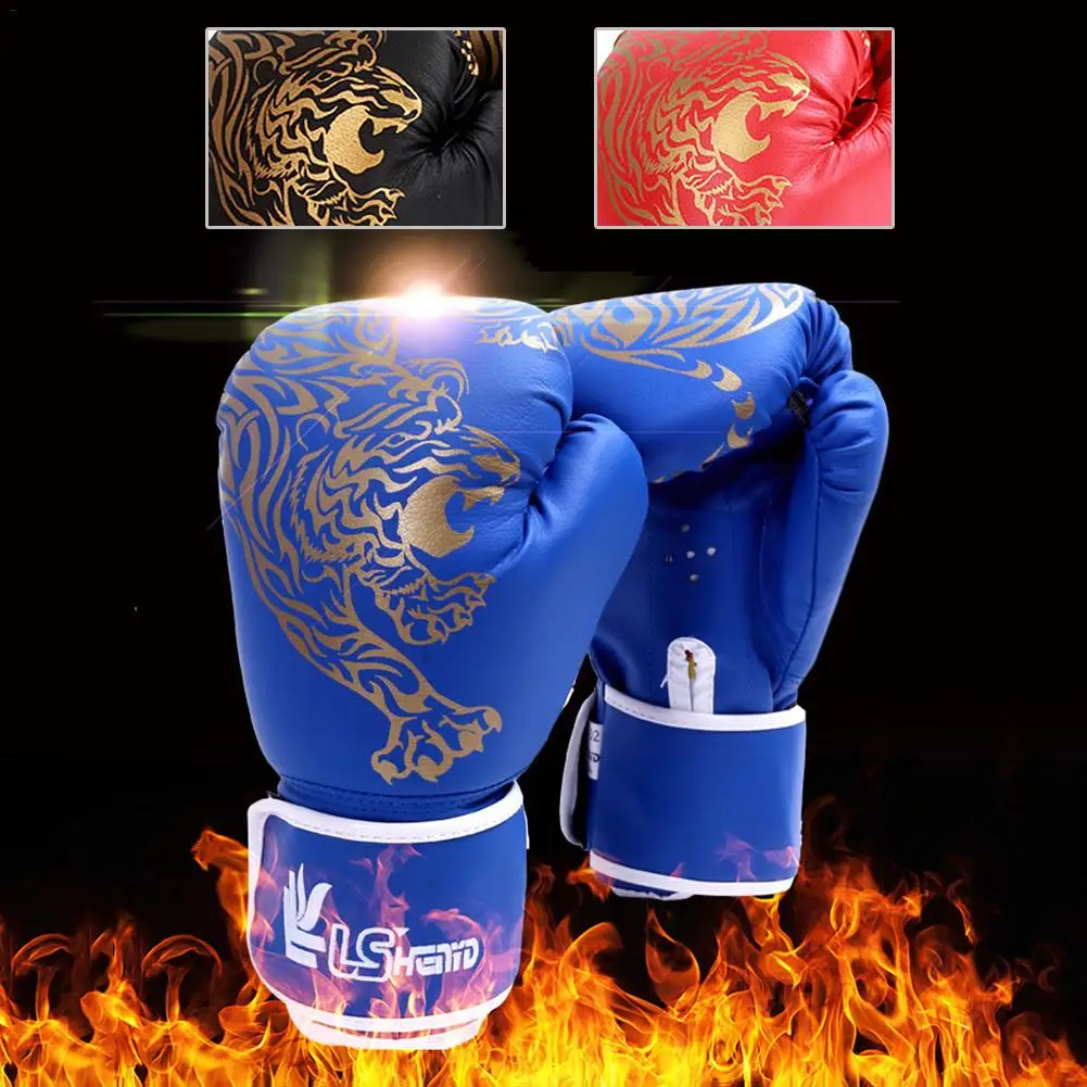 Kick Boxing Gloves For Men Women PU Karate Muay Thai Guantes De Boxeo Free Fight MMA S anda Training Adults Kids Equipment