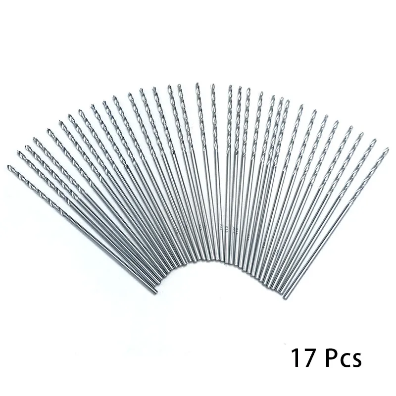 17pcs/set Orthopedics Surgery Tool Stainless Steel Drill Bits 0.8mm-4.8mm Autoclavable Drill Bits Medical Pet Tools 115mm Long