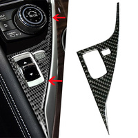 Car Carbon Fiber Interior Gear Shift Drive Panel Cover ABS For Infiniti Q50 Q60 2014 2015 2016 2017 2018 2019