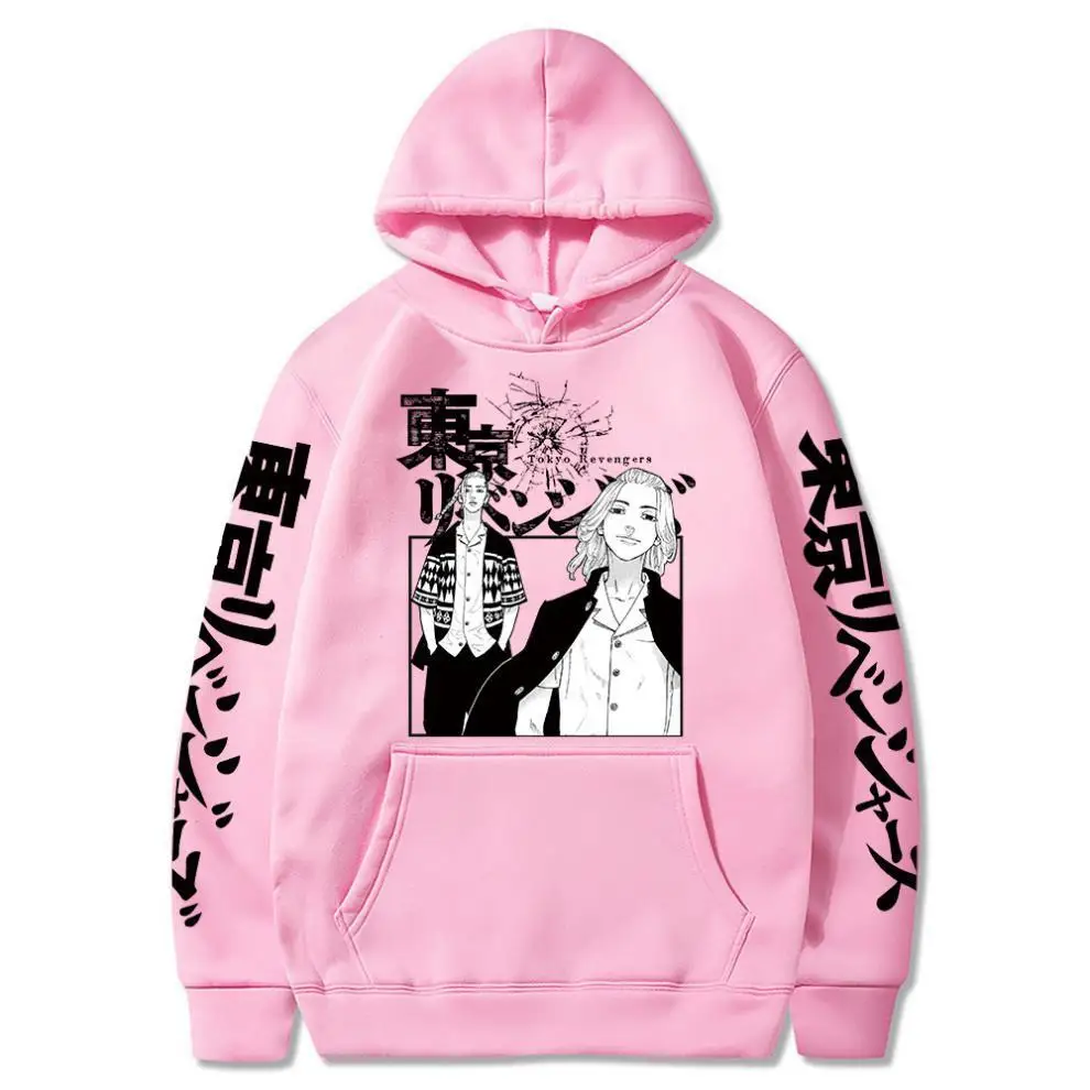 Sudadera con capucha de Anime para hombre y mujer, ropa de calle informal holgada con diseño de Anime de Los Vengadores Tokyo, Manjiro, holgada, de