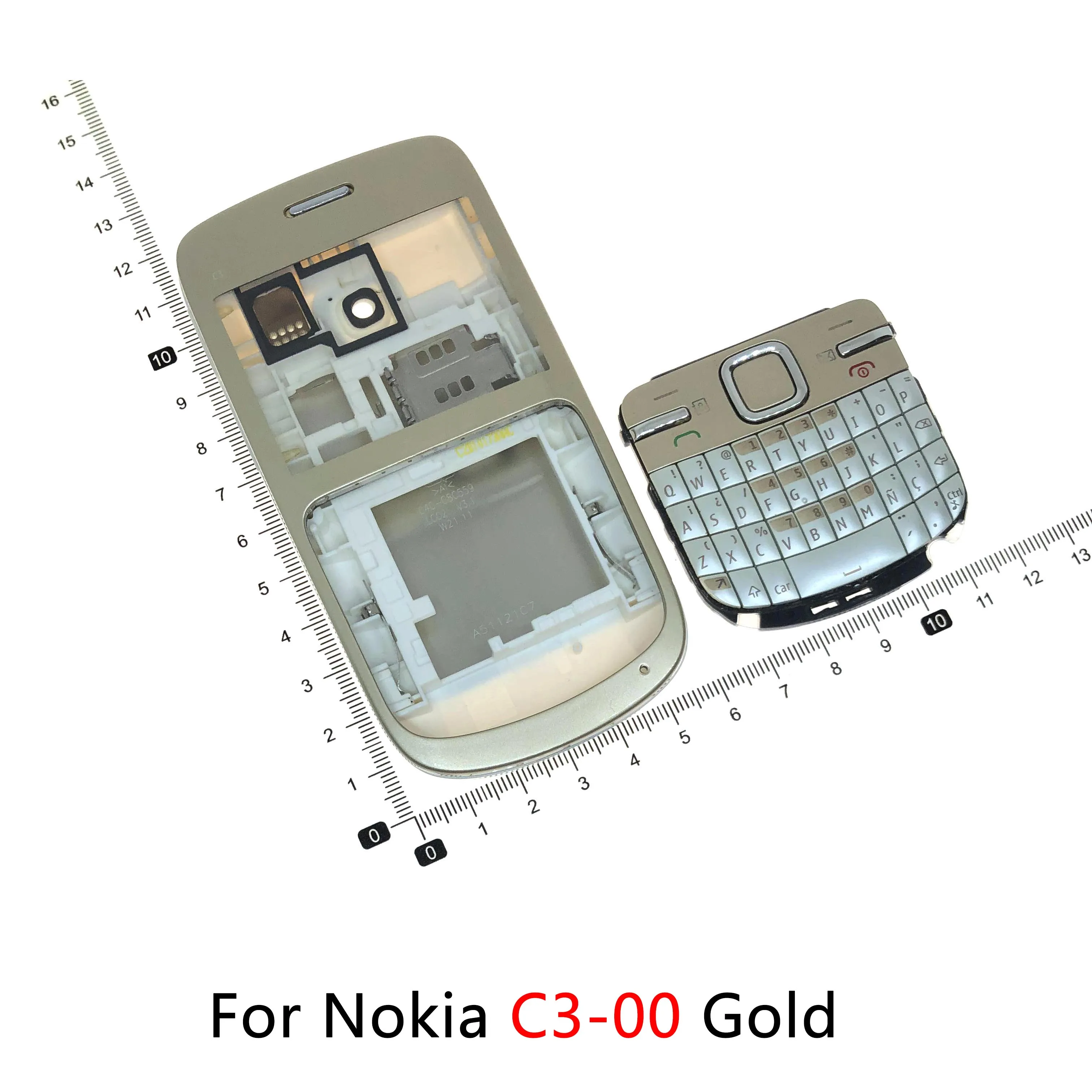 Complete front cover keyboard For Nokia 6300 C3 C3-00 C5 C5-00 6303 battery back cover High quality housing case Keypad