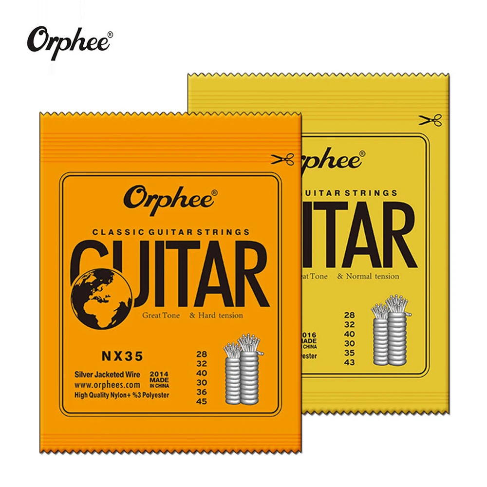 Orphee – cordes de guitare classique, 6 pièces/ensemble, fil plaqué argent, en Nylon, série NX pour accessoires de guitare acoustique classique