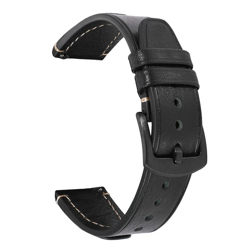 Retro Vegetable Tanned Leather Strap18mm 20mm 22mm 24mm Quick Release Genuine Leather Watchband for MOTO GearS3