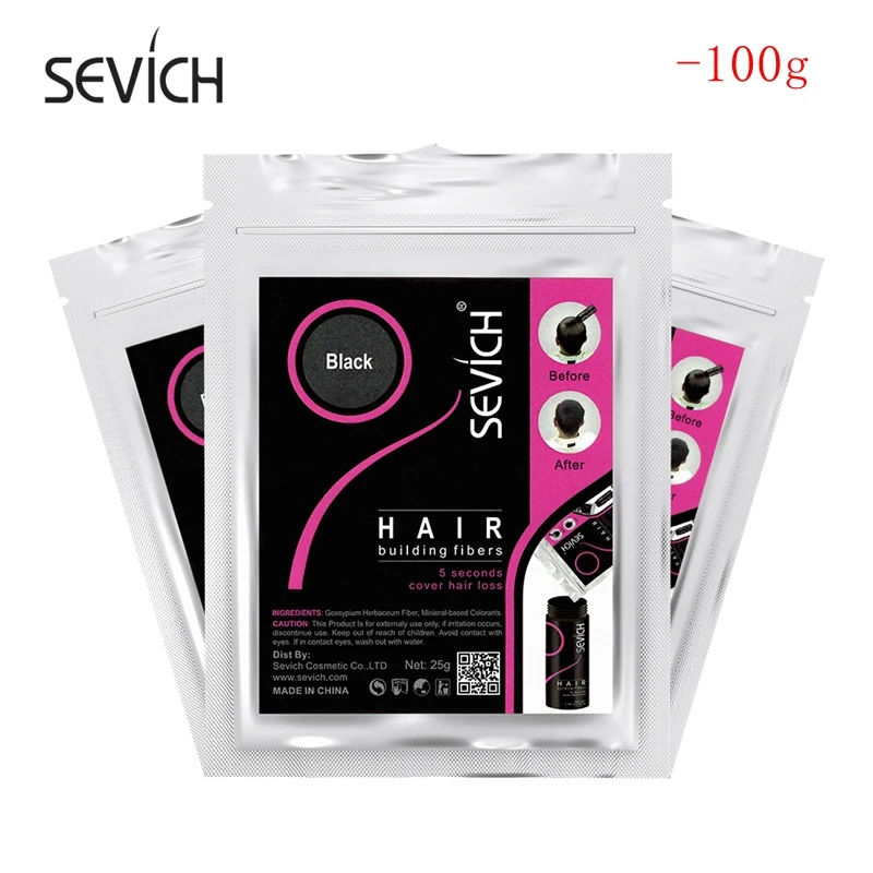 Sevich 100g Hair Building Fibers Hair Loss Concealer Thicken Powder Hair Care Product Growth Keratin Salon Hair Treatment