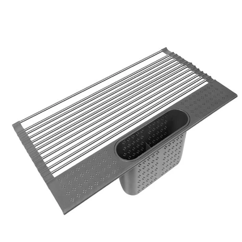 

Roll-up Drying Rack Drainer Rack Vegetable Sponge Drainer Dish Over Sink Rack Drying Shelf Stainless Steel Drainer Holder