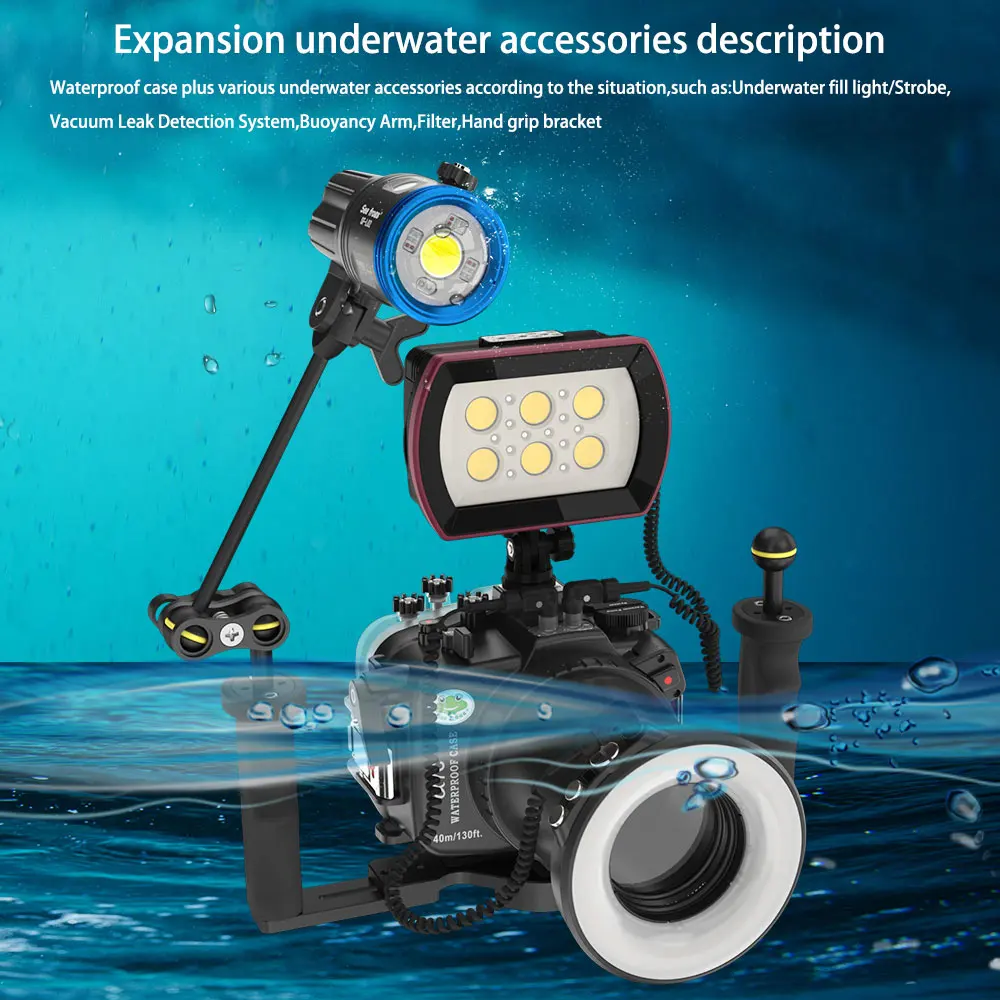 Seafrogs Diving Case Waterproof Camera Housing For Sony A7C 90mm 28-70mm 16-50mm 10-18mm 28-60mm