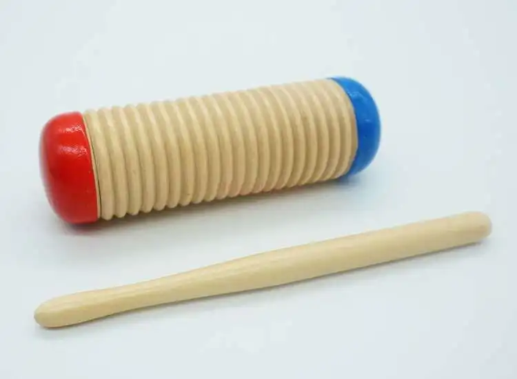 Children's percussion instrument red and blue sand tube sand scraping tube