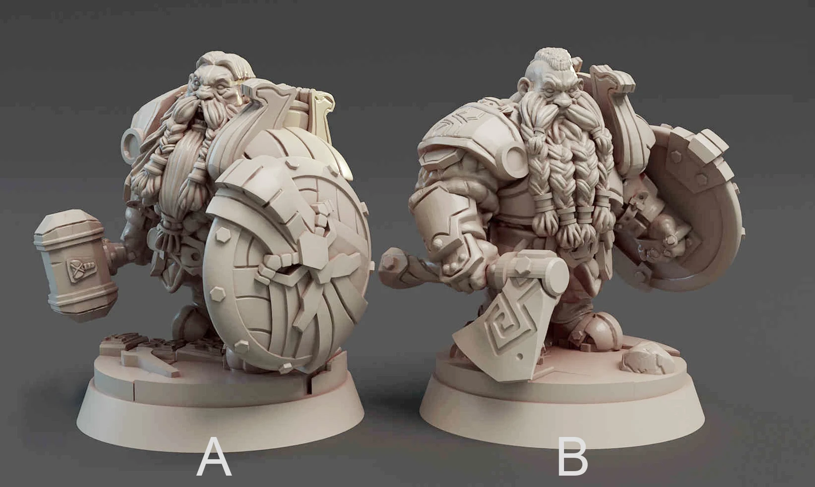 56mm Resin Model Dwarf Dwarves Warrior Figure Unpainted No Color RW-487