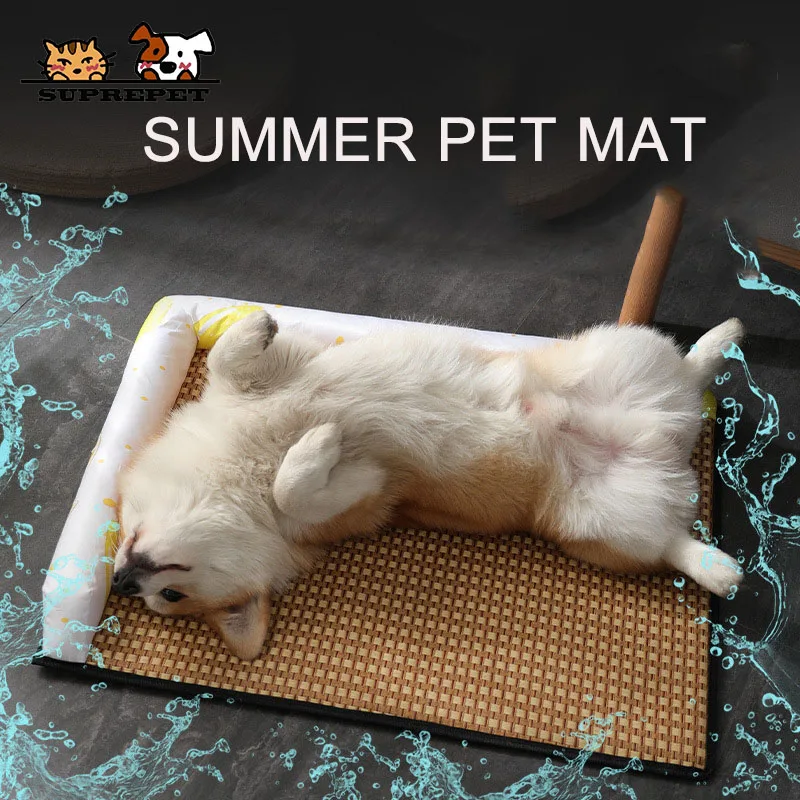 Imagem -03 - Suprempet Pet Pet Esteira de Resfriamento para o Cão Dormir Chão Colchão à Prova Impermeável Água Cama Aconchegante Luxo Almofada Viagem Rattan Respirável Lounge Gato Ninho