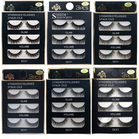 LANJINGLIN 3 pairs 29 styles 3D Faux Mink Hair Soft False Eyelashes Fluffy Wispy Thick Lashes Handmade Lash Eye Makeup Tools X11