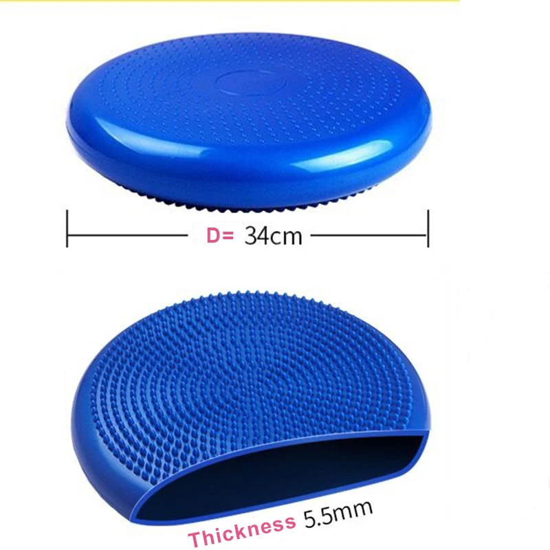 Coussin d'air de massage de yoga antidéflagrant épaissi, balle d'équilibre pour le fitness, entraînement des pieds avec pompe à main