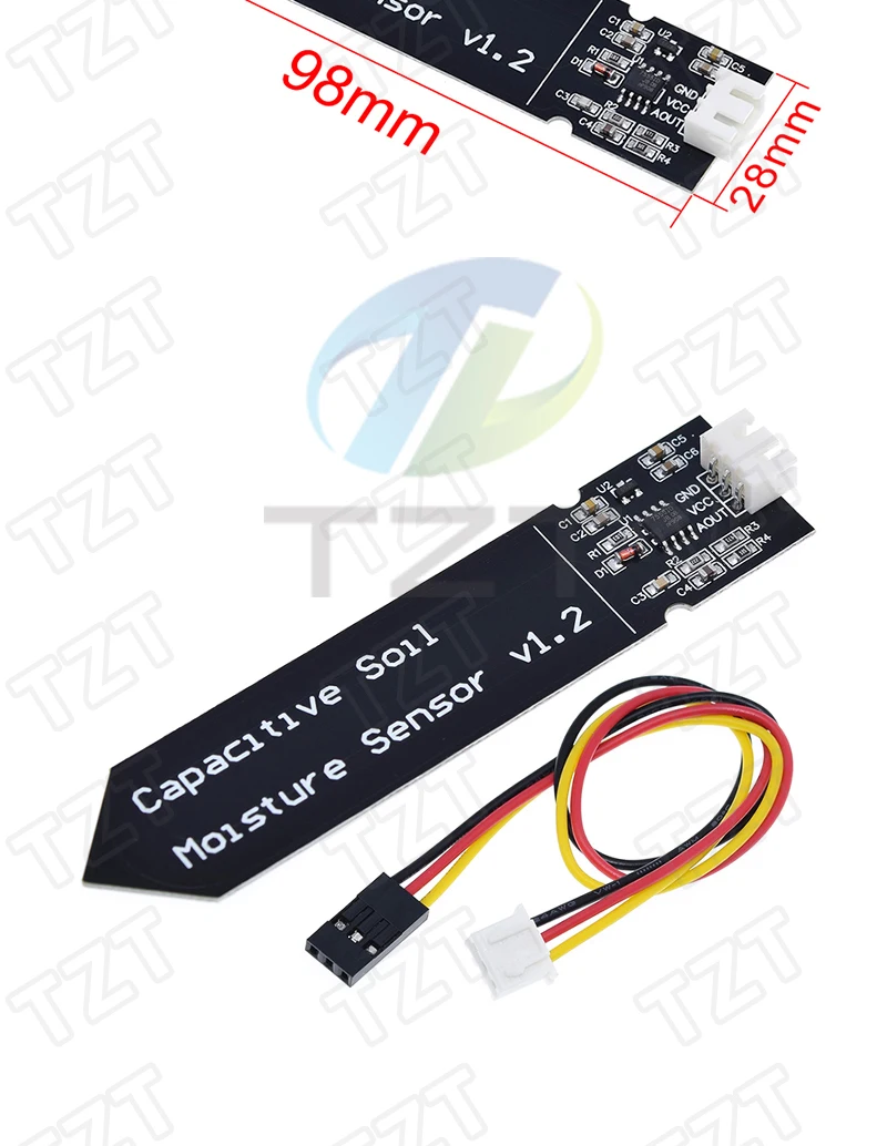 TZT Kapazitive Bodenfeuchtesensoren-Module, Bodenfeuchte-Digitalanzeige, Relais-Steuermodul, automatische Bewässerung für Arduino – Detail 4