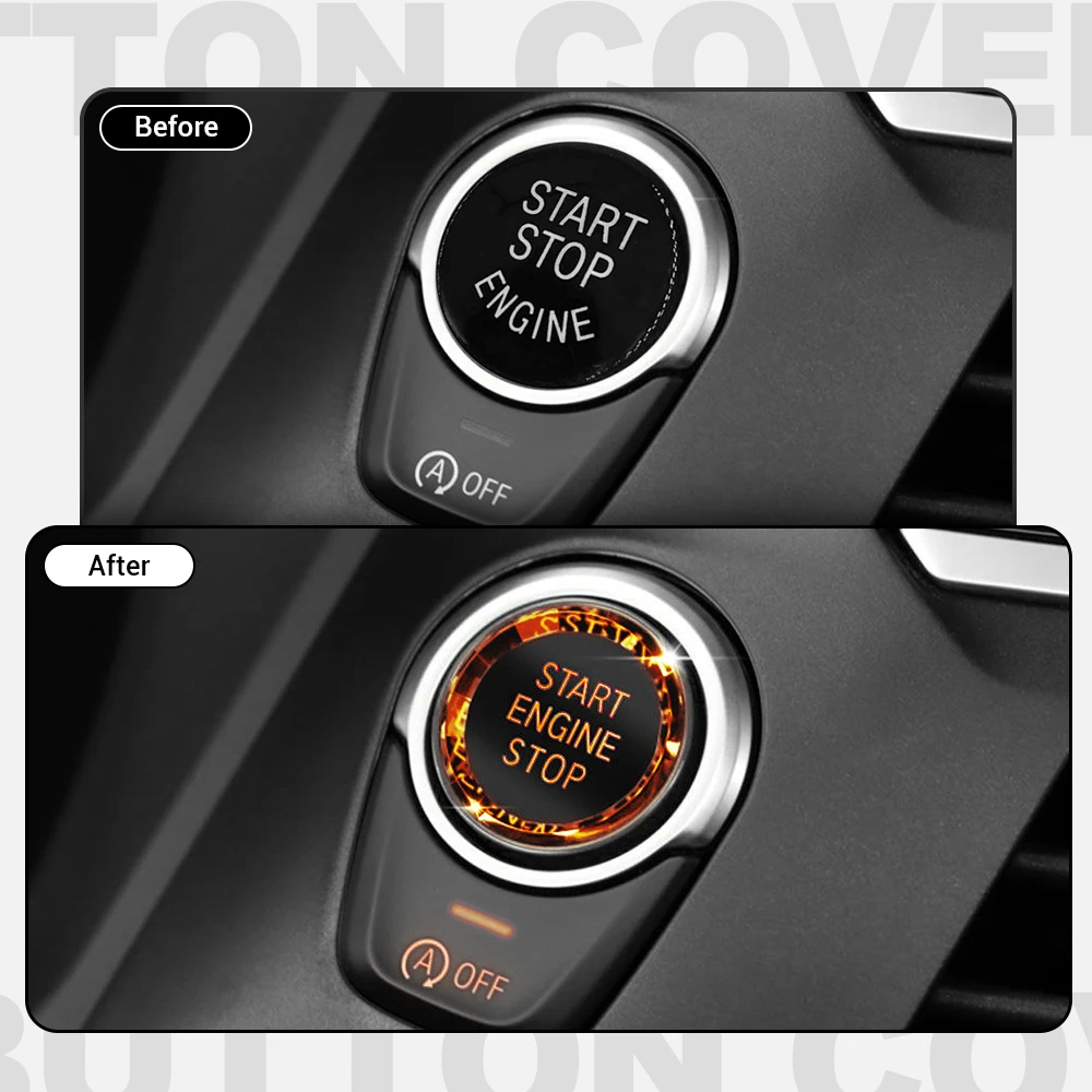 Car Styling ENGINE START STOP Switch Button Sticker For BMW 1 2 3 4 5 6 7 Series F20 F21 F22 F23 F30 F34 F10 F18 F12 F07 F01 F02