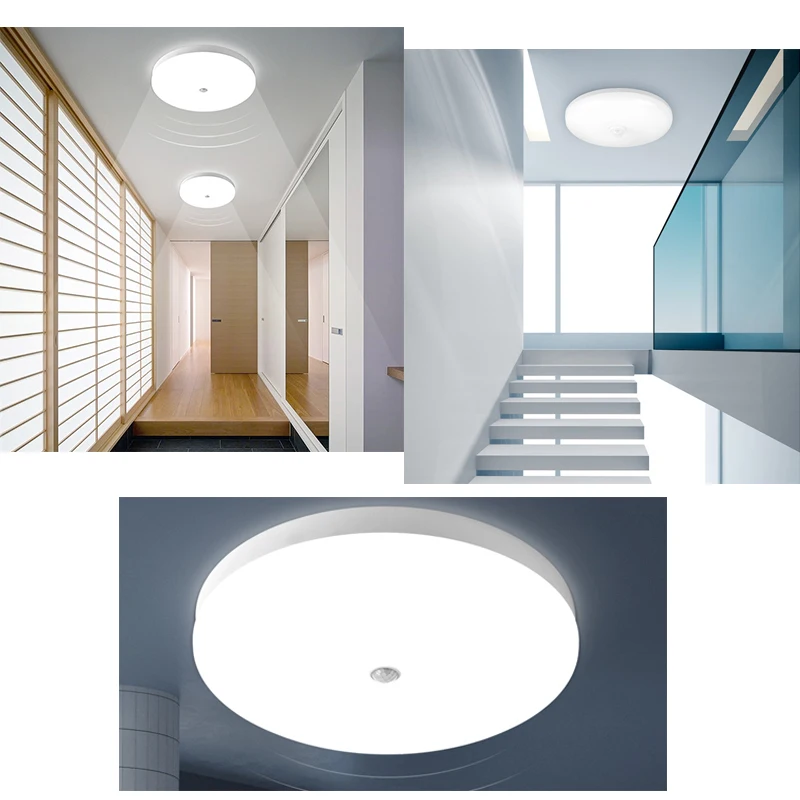 Imagem -06 - Lâmpada Led com Sensor de Movimento Luzes de Teto Luz Noturna Pir Lâmpadas de Parede Escadas Home e Corredor 110v 220v 18w 15 w 20 w 30 w 40w