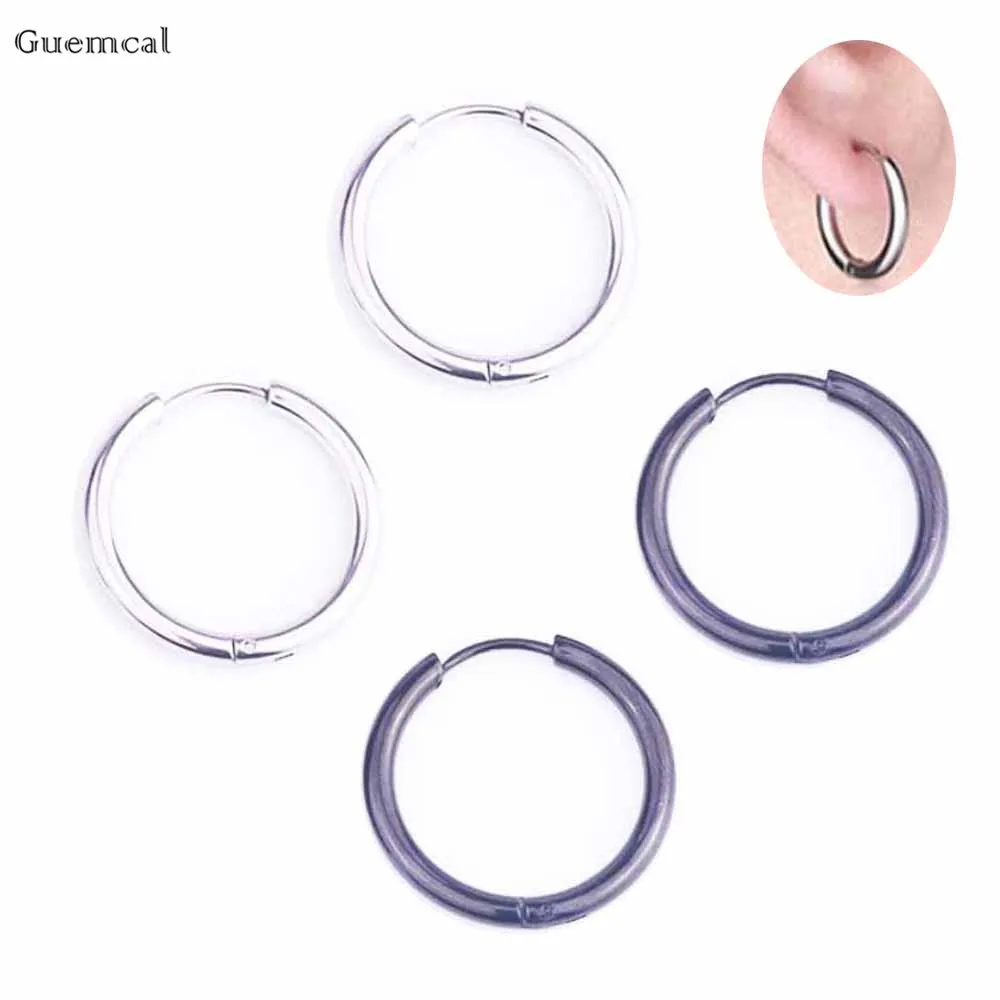 

Guemcal 2pcs Hot Selling Creative Round Earrings 8mm-20mm Exquisite Piercing Jewelry