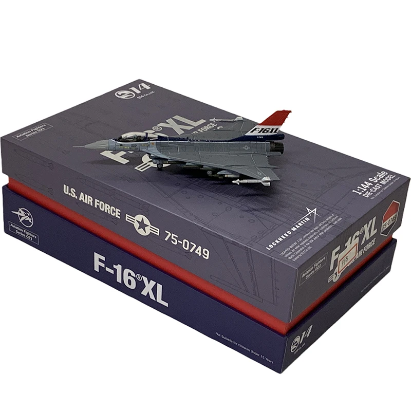 Diecast 1/144 scala US Air Force F16XL F-16XL XL-1 lega Fighter Aircraft Model Metal Toys aereo per esposizione da collezione