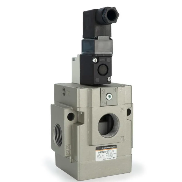 

Двухпозиционный Трехходовой Соленоидный клапан пневматический вакуумный пилот Управление клапан VG342-4D-10A VG342-5D-10A
