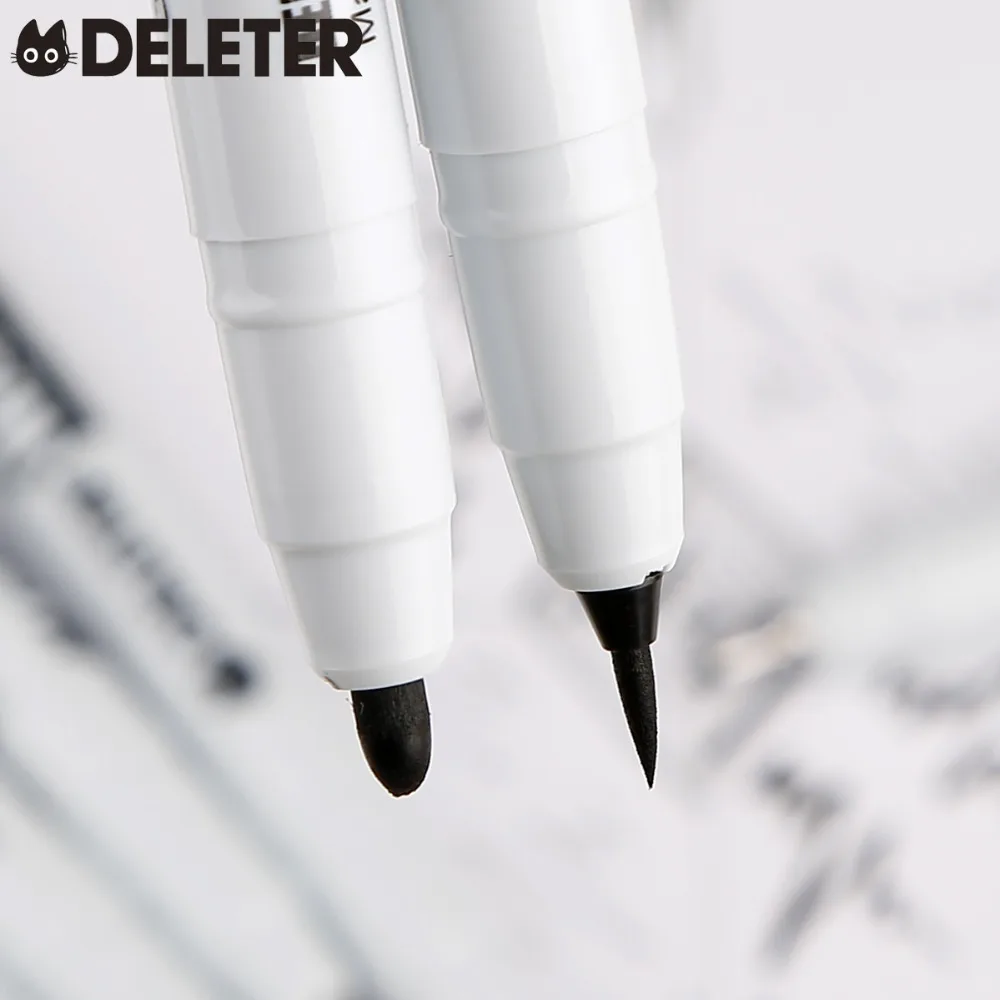 Japan DELETER Fine Line Pen Waterproof Drawing Pen Black Three Generations Top Comics Tool 5 / 10 PCS