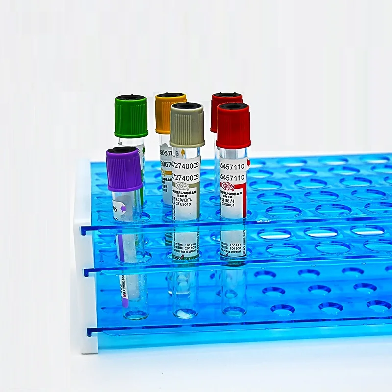 Plastic Tube Rack Professional Test Tube Holder Plastic Rack For Tubes Hole Diam. 16mm 50 Wells Special For Tube 13~16mm 1 / PK