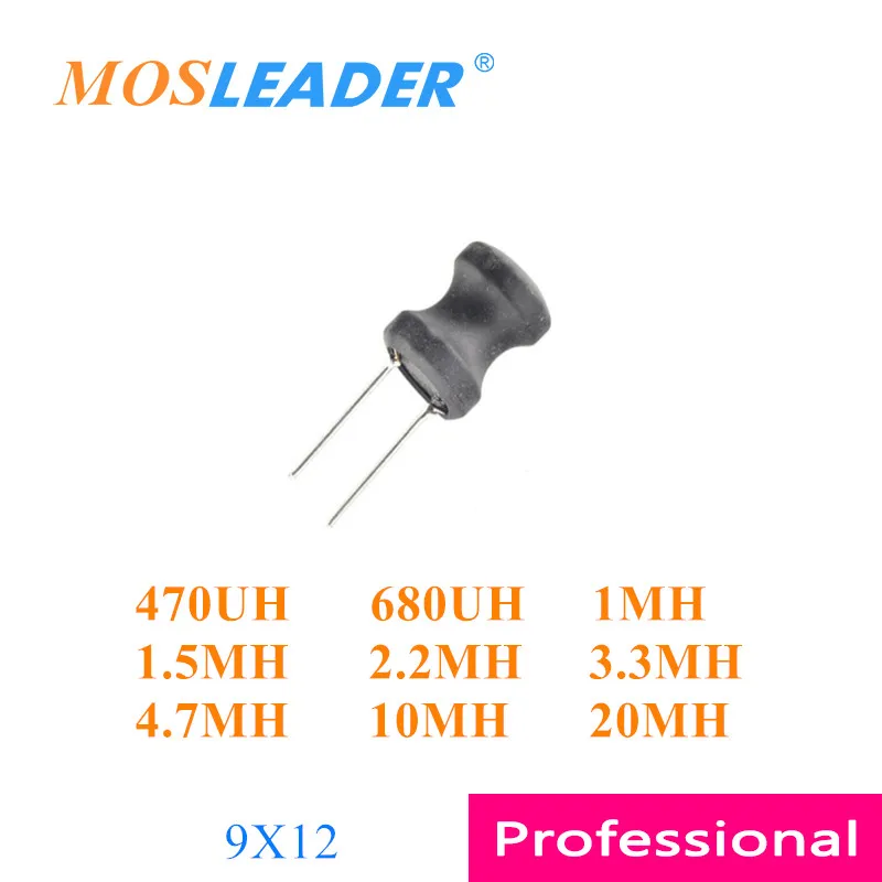 Mosleader 500pcs 9x12 0912 470UH 680UH 1MH 1.5MH 2.2MH 3.3MH 4.7MH 10MH 20MH 9*12 DIP H Power inductors