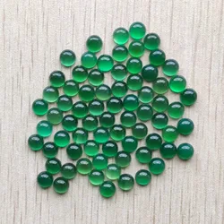 Fashion Good quality natural green onyx round cab cabochon 6mm  8mm 10mm beads for jewelry making free shipping Wholesale 50pcs