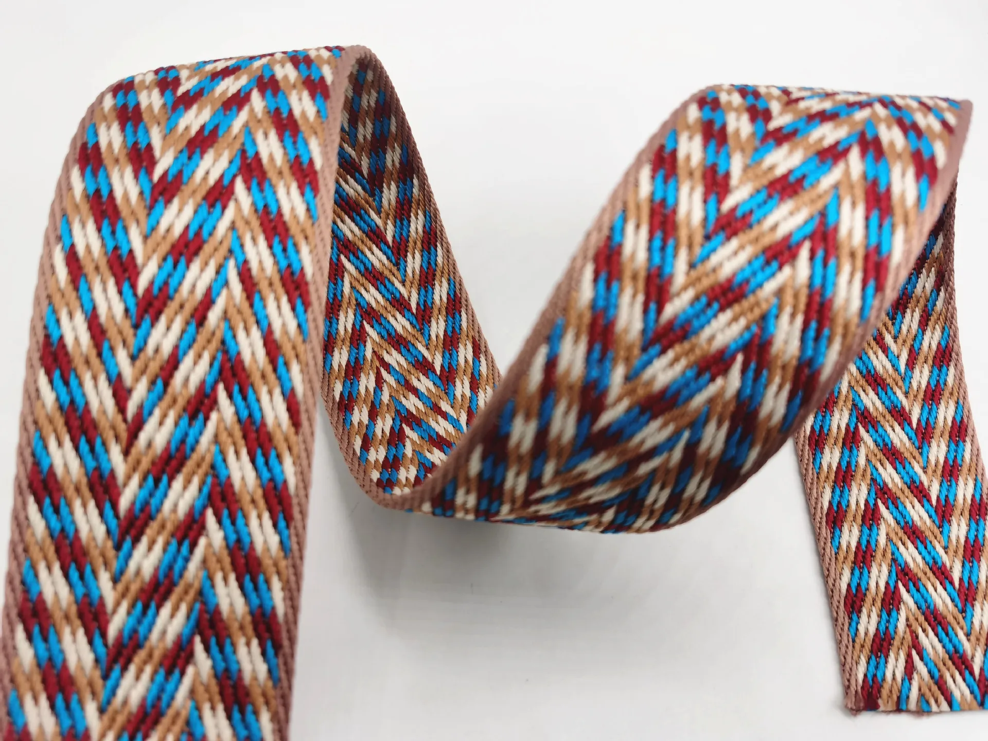 

Высококачественная жаккардовая вязаная тесьма 2 дюйма, 50 мм, новый дизайн